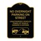 Signmission No Overnight Parking on Street Unauthorized Vehicles Towed at Vehicle Owners Expense, BG-1824-23835 A-DES-BG-1824-23835 - alternate 1